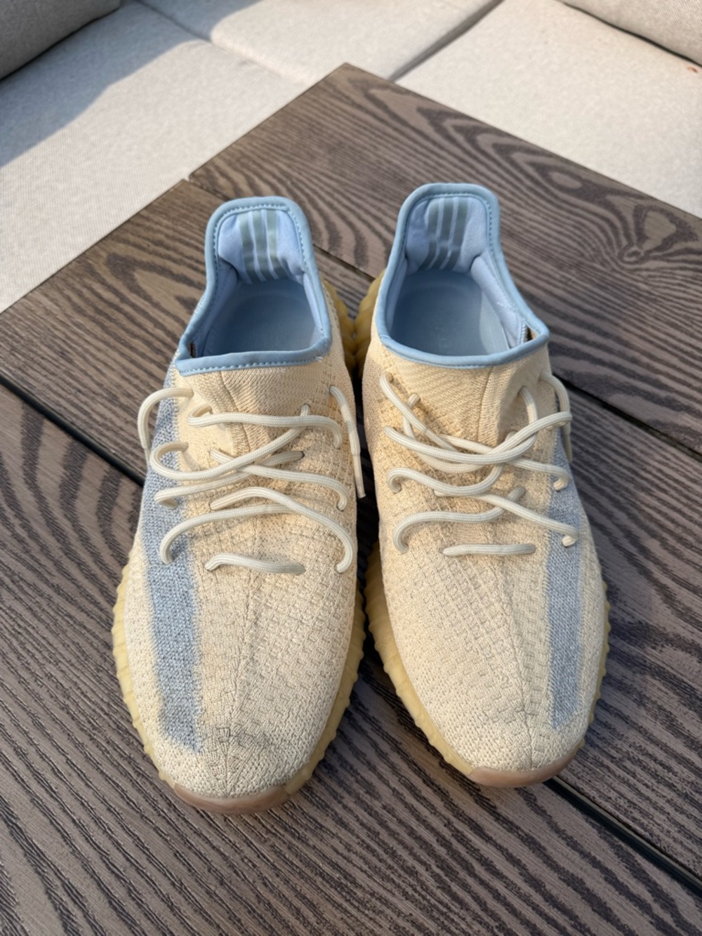 Men’s Adidas Yeezy Boost 350 V2 Linen Sneakers - Picture 3 of 7